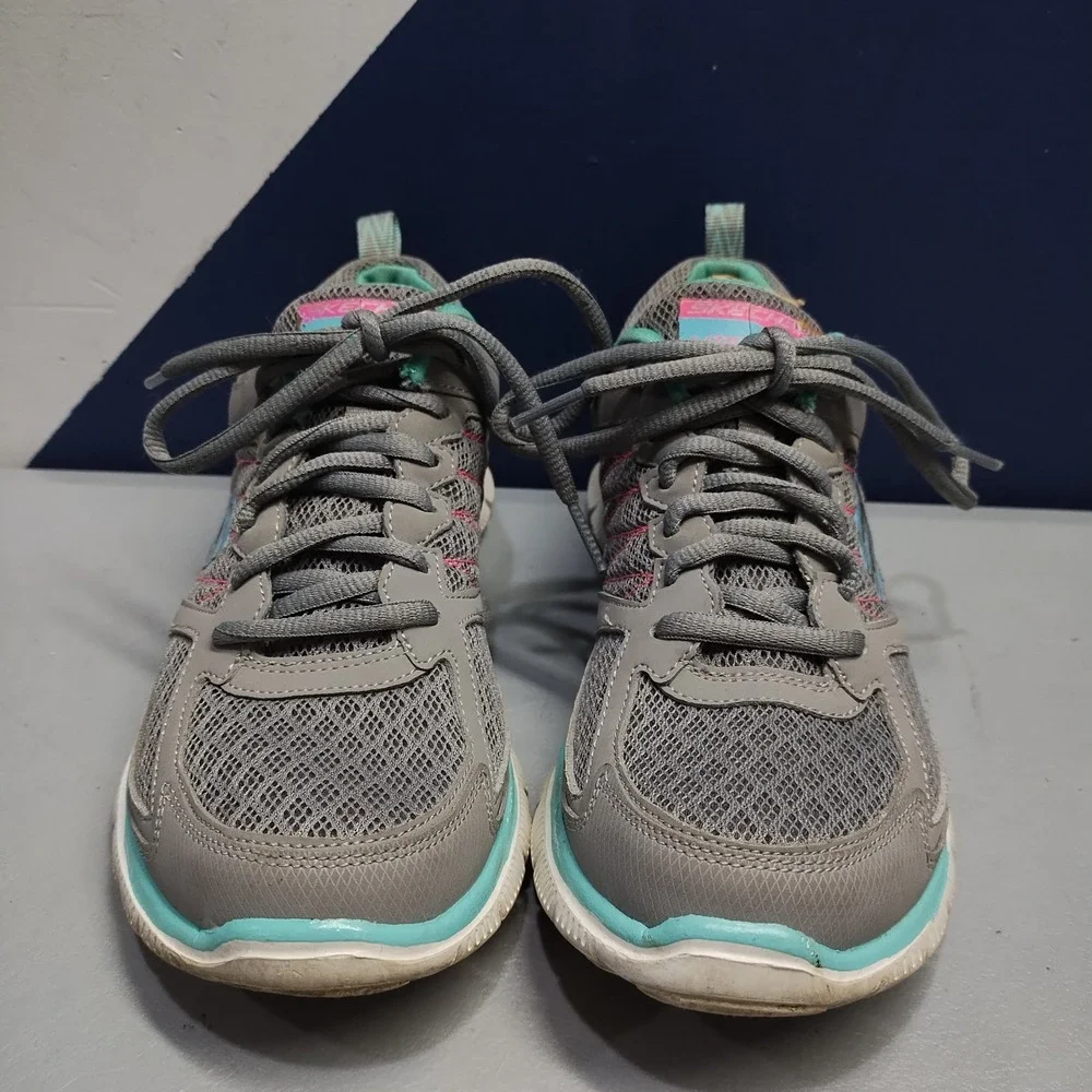 Skechers Lite-Weight Sneakers Unisex Size M4/W5.5 Multi Mesh Athletic Running